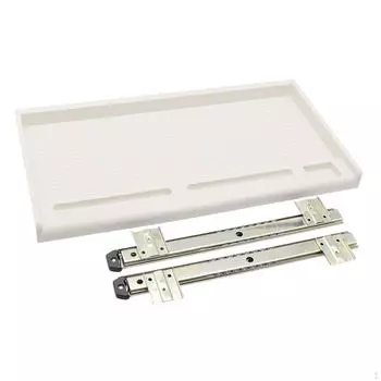 PC Keyboard Drawer Tray Platform Accessory Lightweight Rectangle Black 27mm W Rail