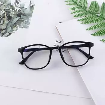 PC Metal Anti Glare Women Optical Spectacle Eyeglass Flat Frame Glasses Clear Lens Glasses Square розовый