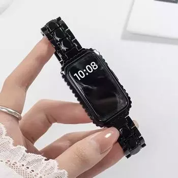 PC+Metal Watch Strap TPU Case Watch Bracelet for Huawei Band 9/8/7/6 Smart Watch Accessories