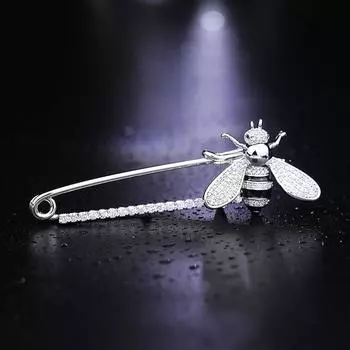 Пчела Большая брошь-булавка нагрудная булавка пряжка простой значок аксессуары для костюма кардиган шаль фиксированная пряжка галстук-бабочка