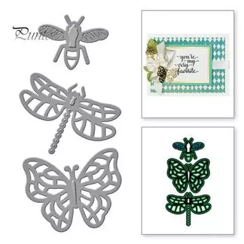 Пчела Стрекоза Бабочка Кокосовая пальма Резка штампа Скрапбукинг Тиснение Ремесло JAM0552