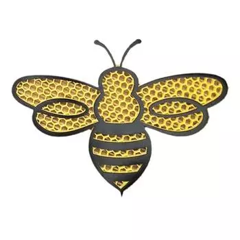 Пчелиная станция с плавающим островом для опылителей Пчелиная станция с сотовым дизайном Плавающий пчелиный остров для кормления садовых диких опылителей 1pc Honeybee