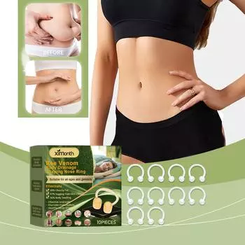 Пчелиное лимфодренажное кольцо для носа и похудение, Пчелиное лимфодренажное кольцо для носа для всех One Size