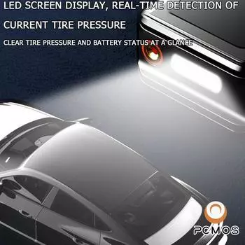 PCMOS 1 комплект насос для накачивания шин многофункциональный портативный ручной беспроводной зарядный цифровой дисплей насос для накачивания шин чёрный