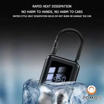 PCMOS 1 комплект насос для накачивания шин многофункциональный портативный ручной беспроводной зарядный цифровой дисплей насос для накачивания шин чёрный