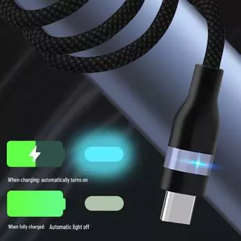 PD240W 65W Nylon Braided Fast Charging Cable, Dual-Head Type-C for Apple 1516 1 meter, C TO C 65W