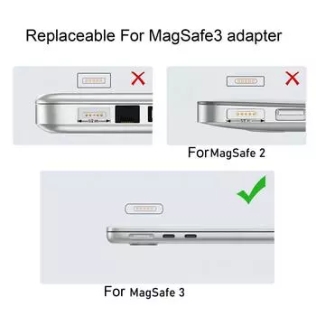 Pd3.1 Адаптер для быстрой зарядки Type-c Female на 5pin Высокая выходная мощность 100 Вт Адаптер для Macbook/pro/air для быстрой зарядки Magsafe3 серый
