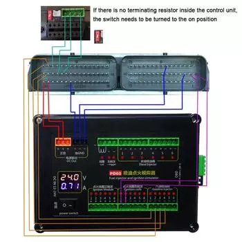 PD60 Имитатор зажигания и впрыска топлива, платформа для обслуживания ЭБУ, испытательное оборудование для бензина и бензина. разноцветный