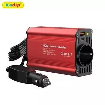 PD65W Fast Charging 300W Car Inverter 12V to 220V, European Standard Power Converter with USB QC3.0