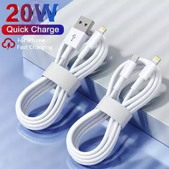 PD 20 Вт кабель для быстрой зарядки для Apple iPhone 14 13 12 11 Pro Max Plus Mini USB C 1 м 2 м кабели для передачи данных аксессуары для быстрой зарядки телефонов 0.25m