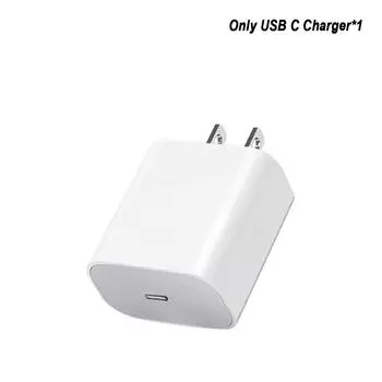 PD 20W быстрое зарядное устройство комплект USB C порт настенная зарядка 6.6FT кабель Type C на Type C для iPhone 16 15 Pro Max Plus Samsung Xiaomi ipad only charger