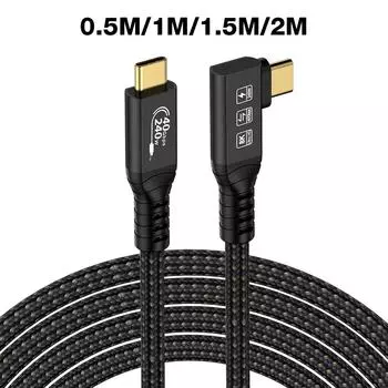 PD 240 Вт Кабель USB C Передача данных 40 Гбит/с USB4.0 Gen3 Кабель для быстрой зарядки данных Кабель USB C к USB C для MacBook Pro/Switch/Galaxy 0.5M