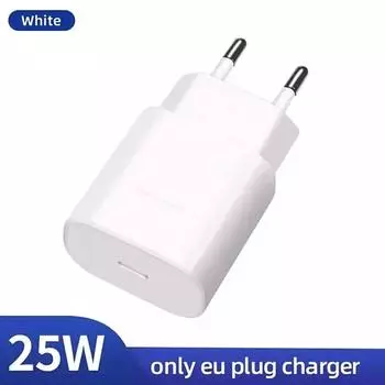 Pd 25W Usb C Oplader Snel Opladen 3.0 Super Snel Opladen Galaxy S23 S22 S21ultra Note 20 A53 A73 A52 A72 Cargador EU White