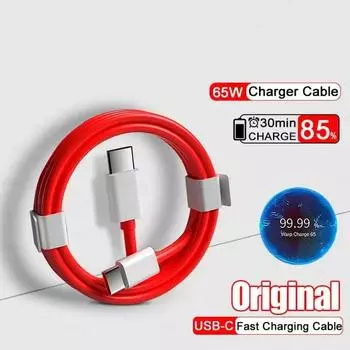 PD 65W Supervooc кабель для быстрой зарядки для Oneplus Ace 12 11 10T 9 8T 7T Pro USB C к Type C кабель Warp Dash Charge 6T 5T Data Wire 1m/USB to Type C