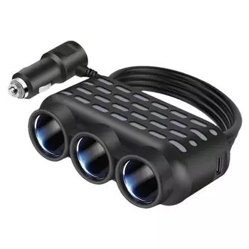 PD Car Charger QC3.0 PD Charger Socket For Truck Dual USB Charging Ports Car Charger Adapter Plug With Multifunctional Lights GERMANY