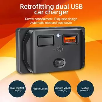 PD Type C QC 3.0 USB быстрое зарядное устройство розетка с переключателем светодиодная розетка быстрая зарядка для 12 В 24 В автомобиля мотоцикла автофургона лодки