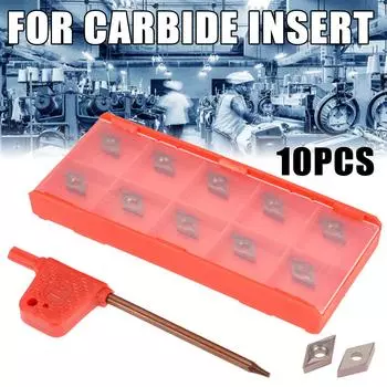 PDTO 10 шт. DCMT0702 YBC205 твердосплавная вставка для токарного станка с ЧПУ, токарный инструмент с гаечным ключом