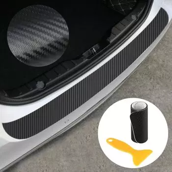 PDTO 1x углеродное волокно автомобильный задний бампер протектор угловая накладка наклейка аксессуары