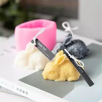 PDTO 3D пасхальный кролик силиконовая форма для свечей мыло ароматерапия свеча плесень ремесло DIY