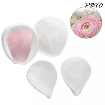 PDTO 4 шт. лепестки розы Veiner форма для помадки ремесло DIY торт декор силиконовая форма