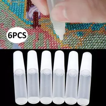 PDTO 6 шт. клей для алмазной живописи, нетоксичный, 6 мл, нетоксичный для художественных работ, рукоделия