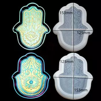 PDTO новая рука Фатимы глаз Бога форма для тарелки DIY форма для эпоксидной смолы силиконовая форма