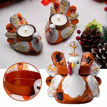 PDTO Новый 1 шт. День Благодарения Турция Смола Орнамент Подсвечник Турция Украшение Ремесло