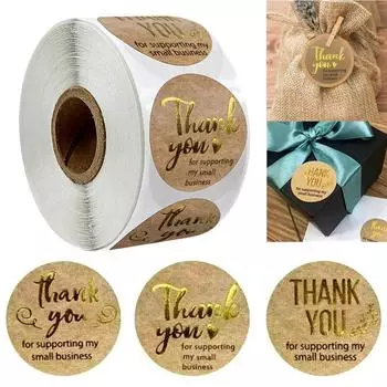 PDTO Новый раунд Спасибо за поддержку ручной работы Еда Подарочные поделки Этикетки Коробка для наклеек