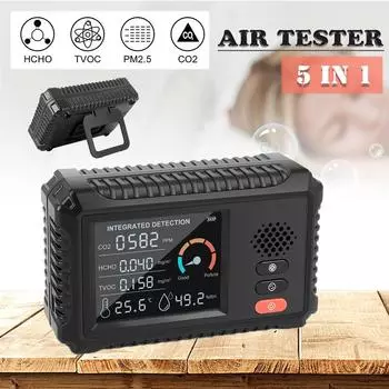 PDTO Новый TVOC HCHO CO2 Цифровой ЖК-детектор формальдегида Анализатор качества воздуха