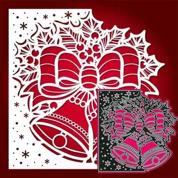 PDTO Рождественский колокольчик для резки металла трафареты DIY Скрапбукинг бумажные карты ремесло