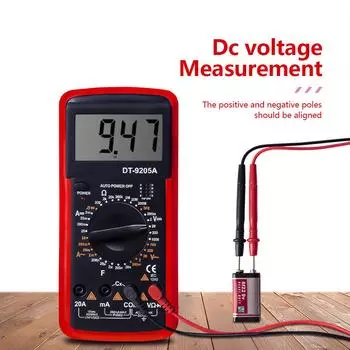 PDTO ЖК-цифровой дисплей Мультиметр Вольтметр Тестер напряжения переменного/постоянного тока Тест постоянного/переменного тока