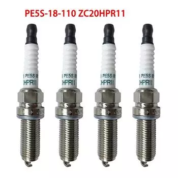 PE5S-18-110 ZC20HPR11 L3Y2-18-110 ILTR5A-13G Свеча зажигания для Mazda M6 CX-3 CX-5 Ford PE5R-18-110 ILKAR7L11 LFJD-18-110 LTR5BI-13 PE5S-18-110 4Pcs