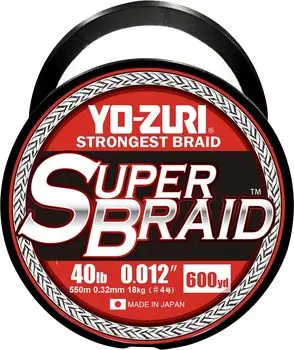 PE Line Super Braid 600YDS 40Lbs White YO-ZURI Color белый
