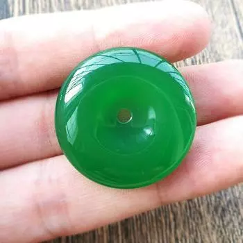 Peace Buckle Natural Icy Agate Huaigu Green Chalcedony Default