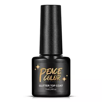 Peacecolor 7 мл матовый верхний слой отмачиваемый УФ-светодиодный гель с блестками Верхнее покрытие для ногтей гель-лак для дизайна ногтей DIY комплект для домашнего салона