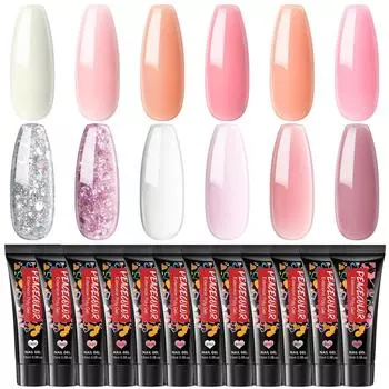PEACECOLOR Nail Poly Extension Gel 15 мл Гель для быстрого наращивания ногтей Strobe Nail UV Gel Долговечный лак для дизайна ногтей для начинающих DIY Наращивание ногтей