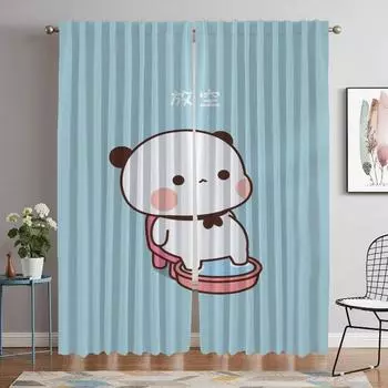 Peach Mochi Elegant Room Curtains for Camera Partition Halloween Decoration Shades Window Curtain for Room 2 Panel Living Child W50xH70cmx2pcs-CL