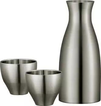 Peacock ACF-38 XA Tokkuri Ochoko Hot Sake, набор для холодного саке, вакуумная конструкция с двойными стенками, сохранение тепла и холода, можно мыть в посудомоечной машине, 0,1 жидких унций (0,3 л)