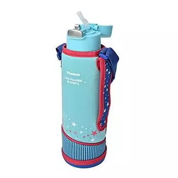 Peacock APA-F90 ASK Water Bottle with Straw, Kids, 30.4 fl oz (900 ml), Cold Retention, Water Bottle with Straw, Pouch Included, Kids, Kids, Straw Bot