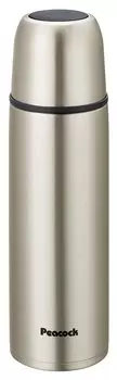 Peacock ASH-50 XA Water Bottle, Stainless Steel Bottle, Cup Type, 16.9 fl oz (500 ml)