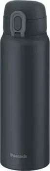 Peacock One Touch Mug Bottle Charcoal Gray 600ml Water Bottle Thermos HCH The-peacock Thermal/Cold AKT-60