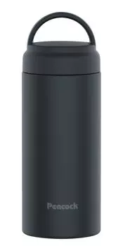 Peacock Screw Mug Bottle Charcoal Gray 350ml Water Bottle Thermal Insulation with Handle Vacuum Insulation Thermos Tumbler Coffee Mug Easy to Wash Mug
