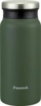 Peacock Thermos Industry Peacock Thermos Water Bottle 400ml Thermal Insulation Mug Bottle Thermos Khaki (The-peacock) AMZ-40-K