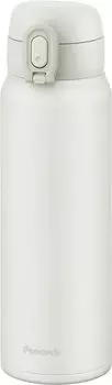 Peacock Thermos Industry Peacock Water Bottle 600ml Thermal Insulation One Touch Mug Bottle Thermos White W (The-peacock) AKT-60