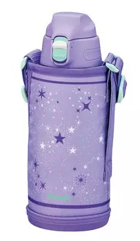 Peacock Thermos Industry Peacock Water Bottle 800ml Cold Storage for Elementary School Vacuum Insulated Direct Pouch Stainless Steel Purple Star AVS