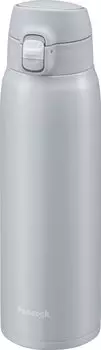 Peacock Thermos Industry Peacock Water Bottle Mug Bottle Sports Drink Compatible 700ml Fresh Gray H (The-peacock) One-Touch Warm/Cold AKM-70