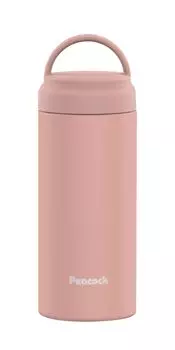 Peacock Water Bottle 350ml Vacuum Insulated Thermal Insulation with Handle Light Tumbler Portable Small Coffee Mug Easy to Wash Mug Bottle Dusty Pink