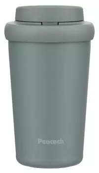 Peacock Water Bottle 400ml Vacuum Insulated Thermal Insulation One Touch Tumbler Wide Mouth Antibacterial Mug Bottle Thermos Slate Blue ASL