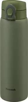 Peacock Water Bottle Mug Bottle Khaki Stainless Steel Bottle Mug Type K The-peacock 0.6L AKF-60