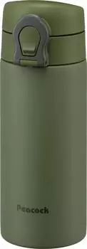Peacock Water Bottle Mug Bottle Khaki Stainless Steel Bottle Mug Type K The-peacock 0.35L AKF-35